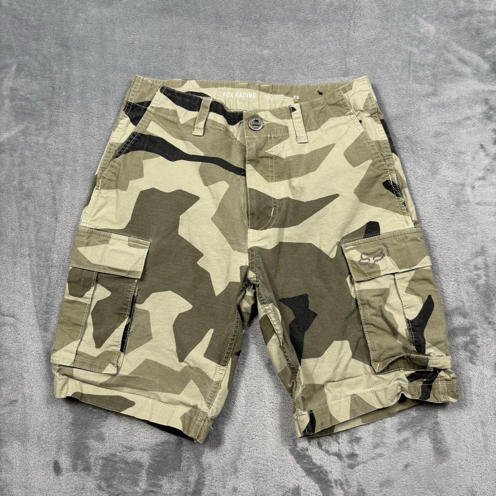 Fox Racing Slambozo 2.0 Cargo Shorts Mens 29 Gray Ripstop Stretch Outdoors 8"